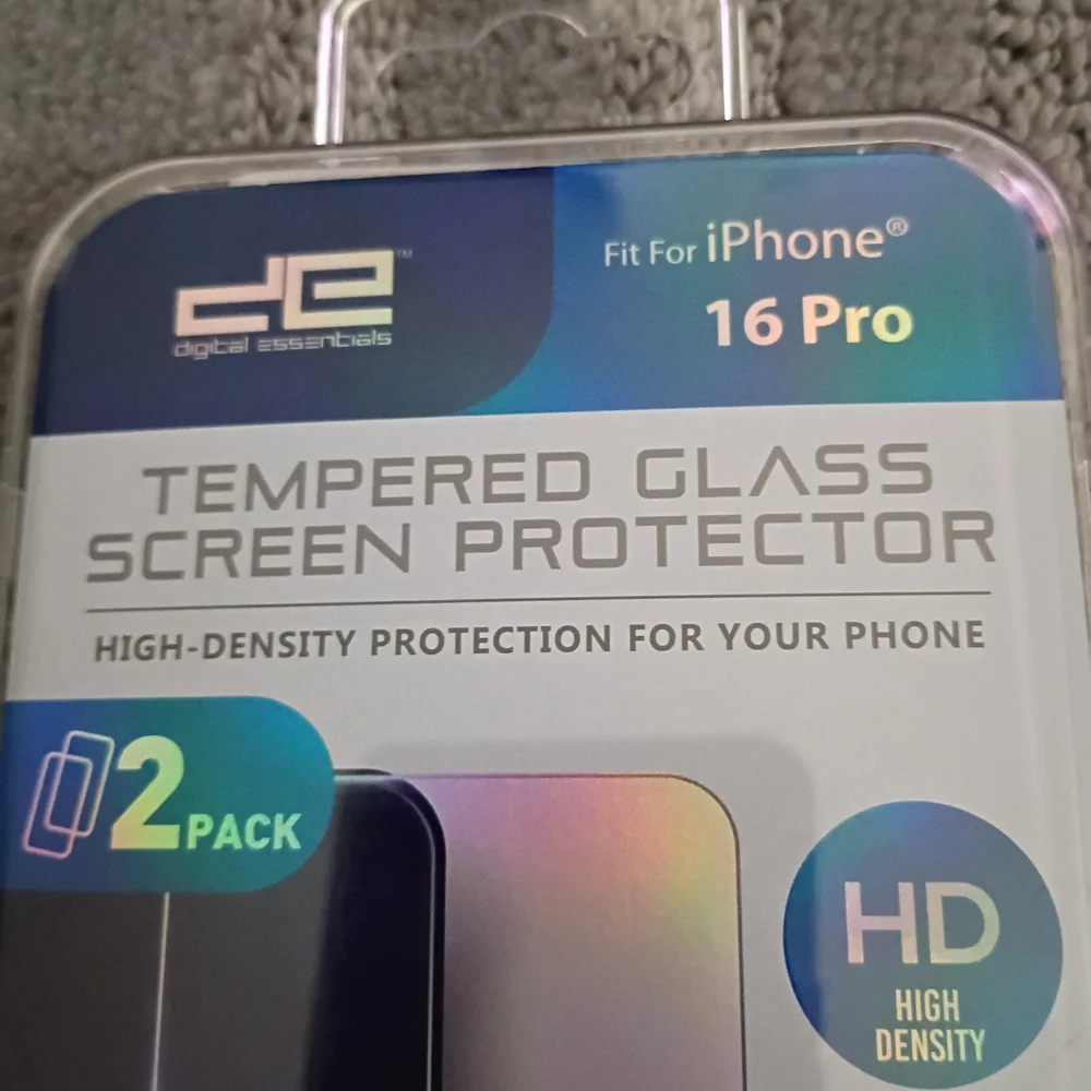 Tempered Glass Screen Protector for iPhone 16 Pro - 2 Pack